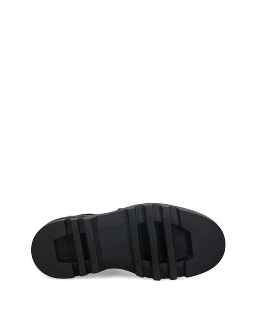 AllSaints Black Buckle Lace-Up Boots