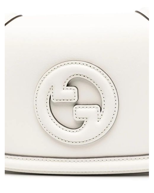 Gucci White Medium Blondie Leather Cross Body Bag