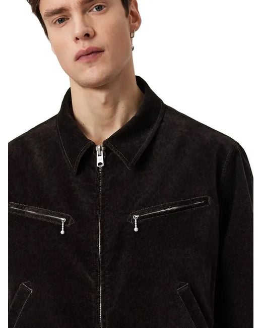 AllSaints Black Korey Zip-Up Jacket for men