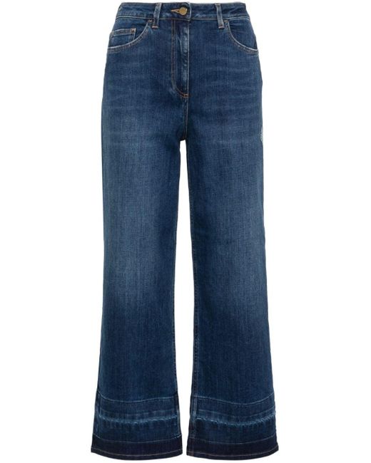 Jeans a gamba ampia di Elisabetta Franchi in Blue