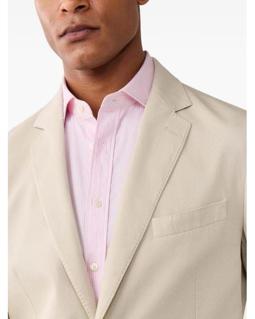 Hackett Natural Garment-Dyed Notch-Lapel Blazer for men