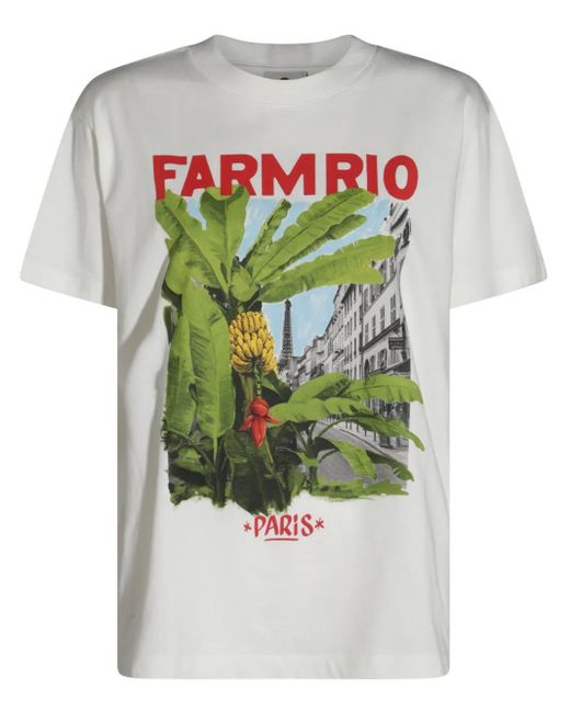 Farm Rio ロゴ Tシャツ Gray