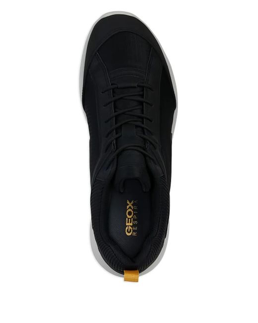 Geox Black Sanzio Textured Panel Trainers for men