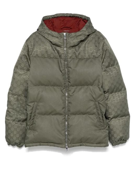 Gucci Gg Canvas Donsjack in het Green voor heren