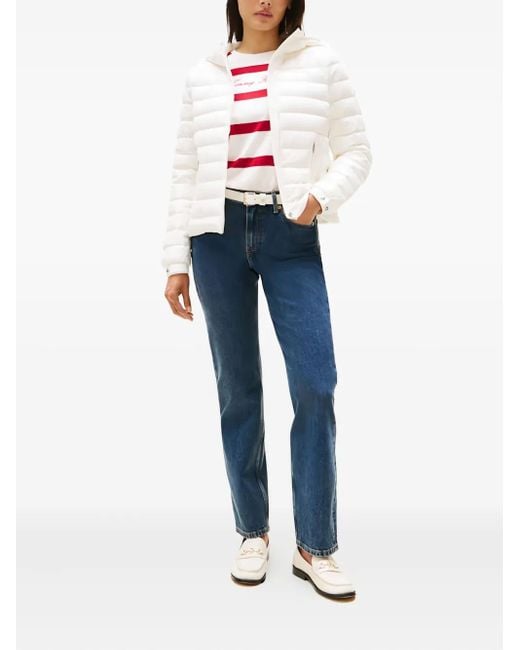 Tommy Hilfiger Blue Gesteppte Kapuzenjacke