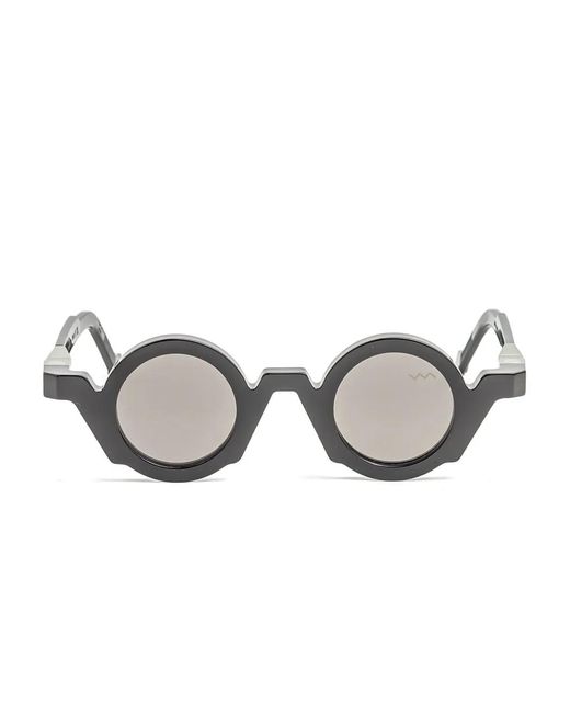 VAVA Eyewear Black Round-Frame Sunglasses