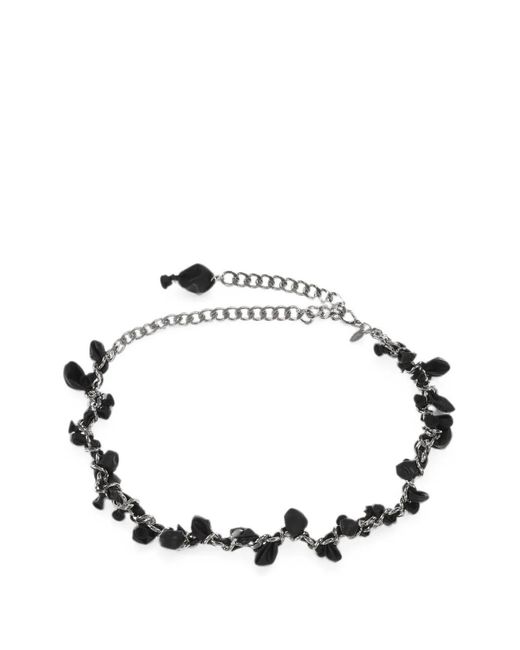 Doublet Metallic Balloon-Embellished Curb-Chain Belt
