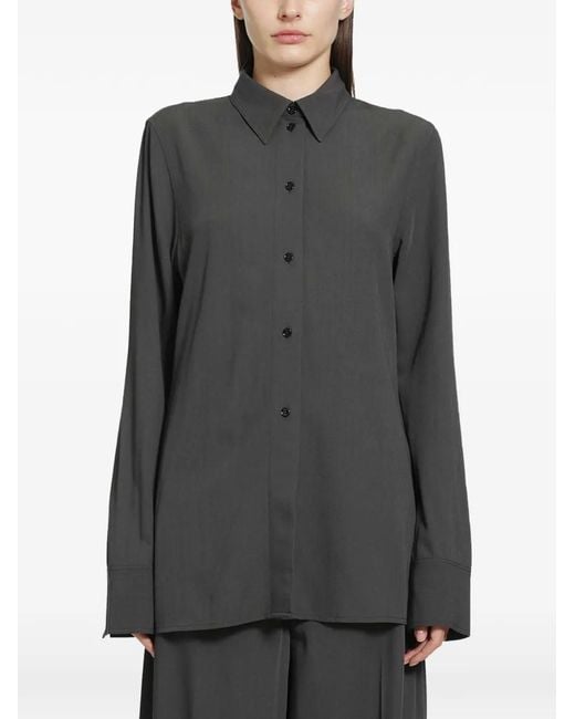Totême Gray Lightweight Wool Shirt