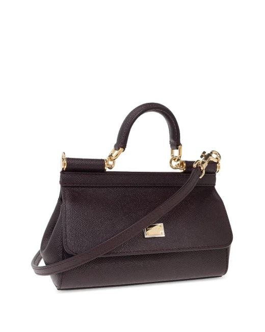 Dolce & Gabbana Purple Handbag Sicily Small