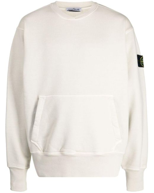 Mens white deals stone island jumper