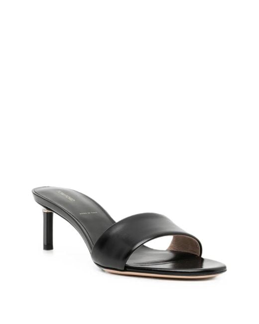 Tom Ford White Leather Mules