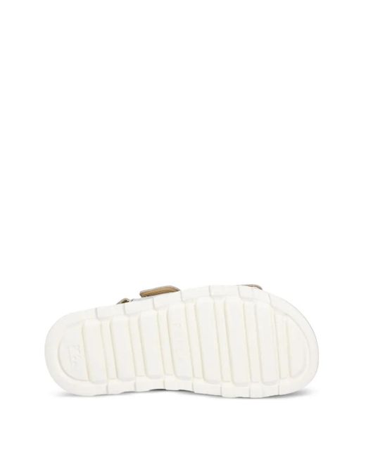 Furla Sandalen Met Logoplakkaat En Dubbel Bandje in het White
