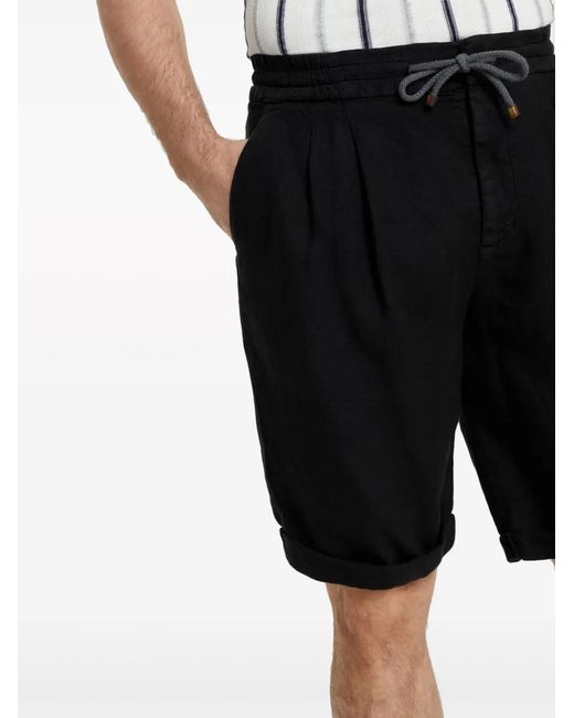 Brunello Cucinelli Blue Drawstring Track Shorts for men