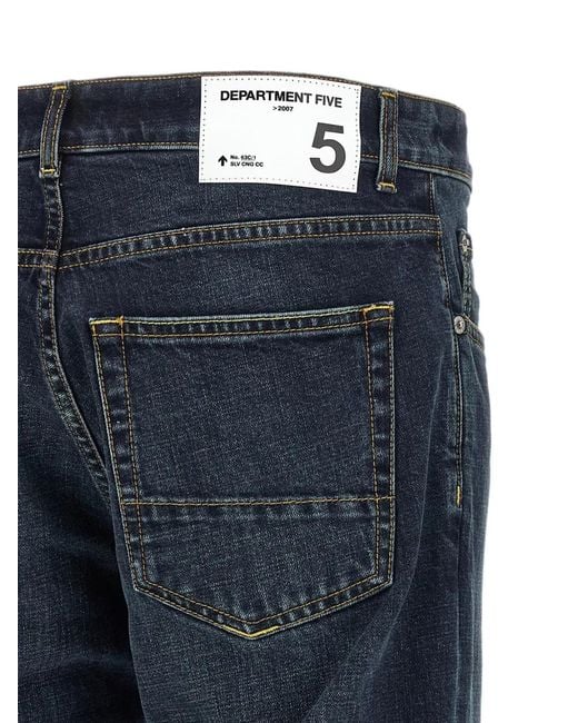 Department 5 Blue Talk Cropped Jeans for men