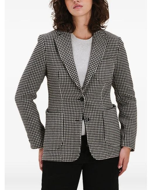 Fortela Brown Blazer Benjamin À Simple Boutonnage Et À Motif Pied-De-Poule