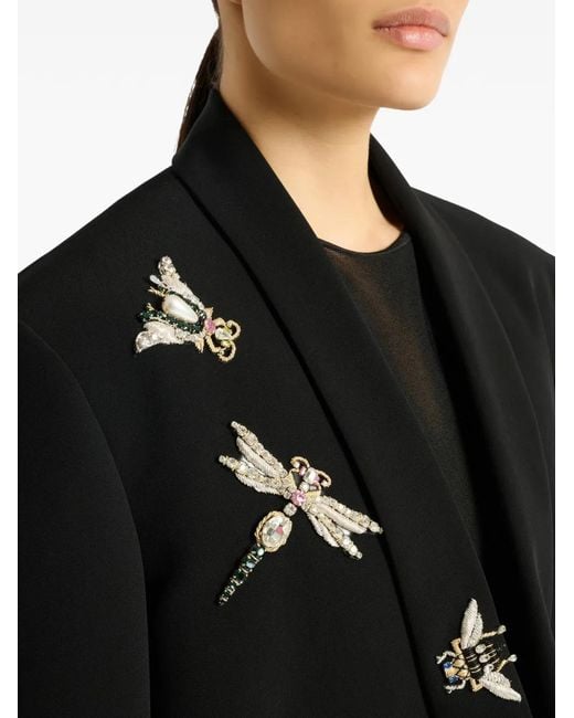Balmain Black Embroidered Insect Jacket