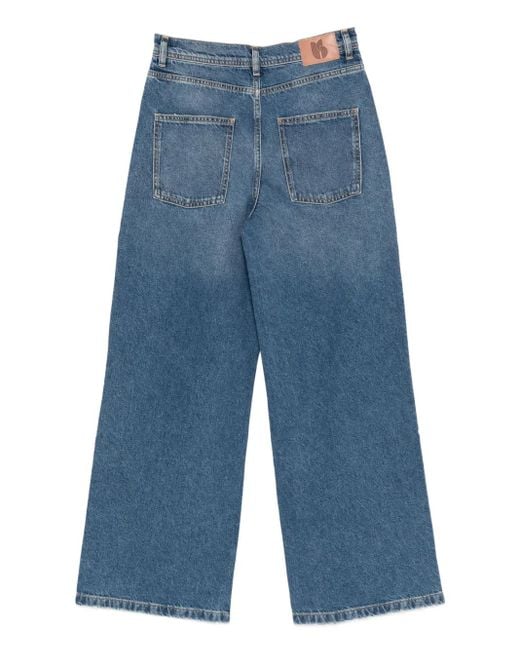 Ba&sh Blue Zoel Patch-Pocket Jeans