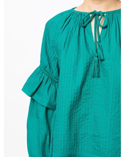 Blusa Con Maniche A Palloncino di Ulla Johnson in Blue