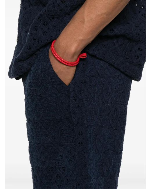 Daily Paper Blue Lace Shield Shorts for men