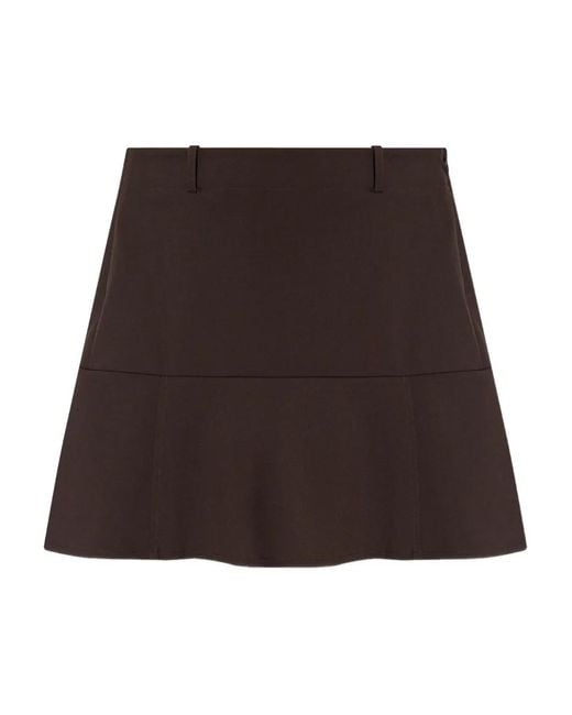 Samsøe & Samsøe Brown A-Line Mini Skirt