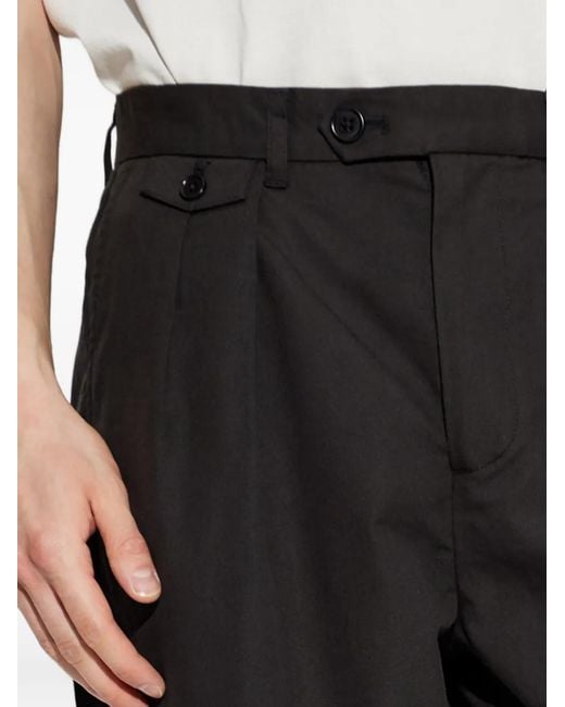 AllSaints Black Conway Pleated Trousers for men