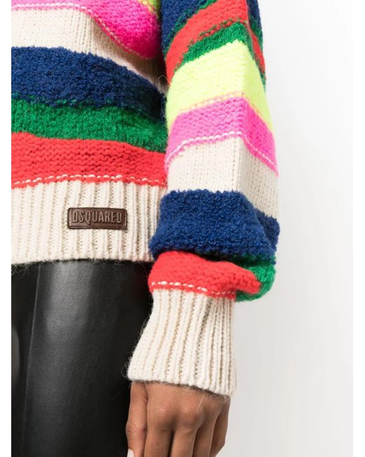DSquared² Black Pullover Mit Querstreifen