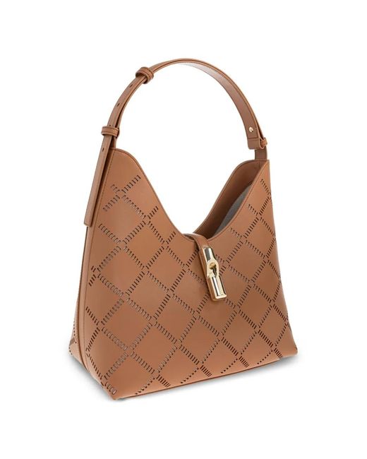Furla Brown M Goccia Shoulder Bag