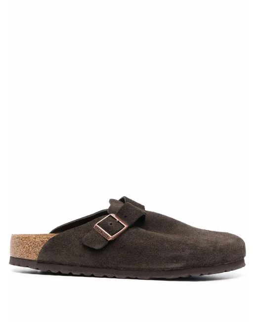 メンズ Birkenstock Boston スエード サンダル Brown
