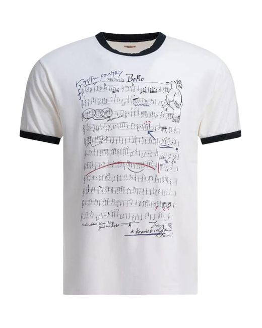 Kapital White Graphic-Print T-Shirt for men