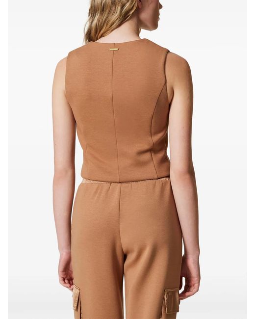 Twinset Natural Scuba-Jersey Waistcoat