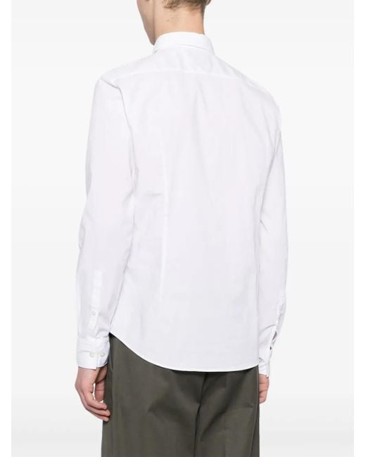 Chemise En Coton À Logo Brodé HUGO pour homme en coloris White
