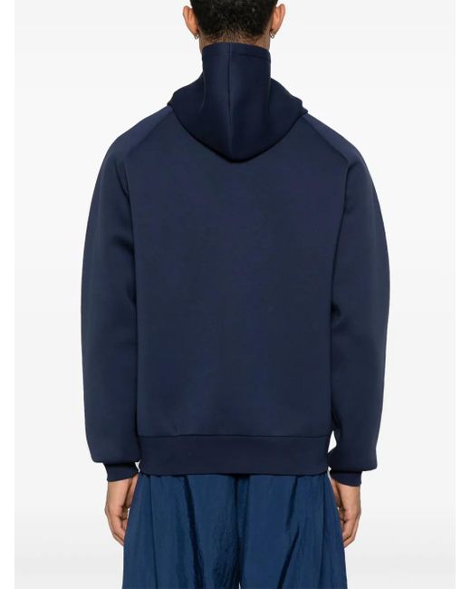 Autry Blue Logo-Debossed Hoodie