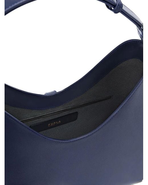 Furla Blue M Goccia Leather Shoulder Bag