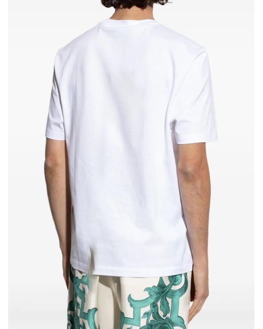 Versace White Graphic Print T-Shirt for men