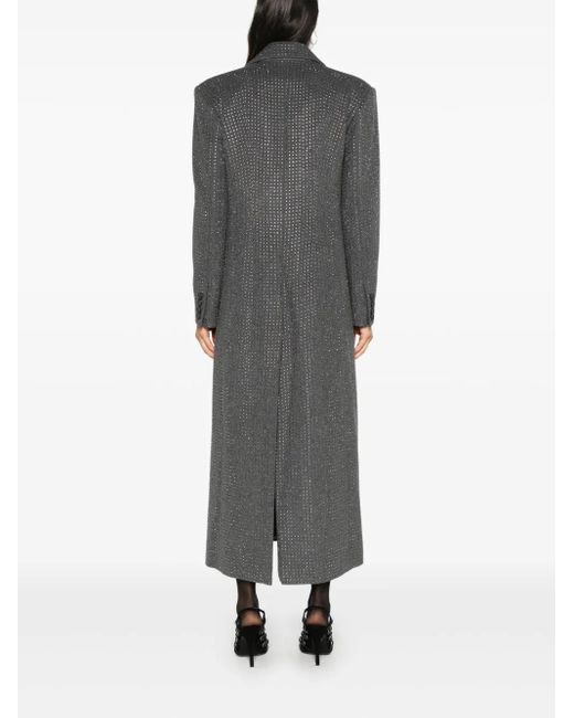 GIUSEPPE DI MORABITO Gray Rhinestone-Embellished Coat