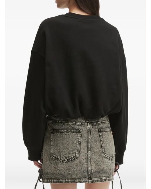 Izzue Black Embroidered Sweatshirt