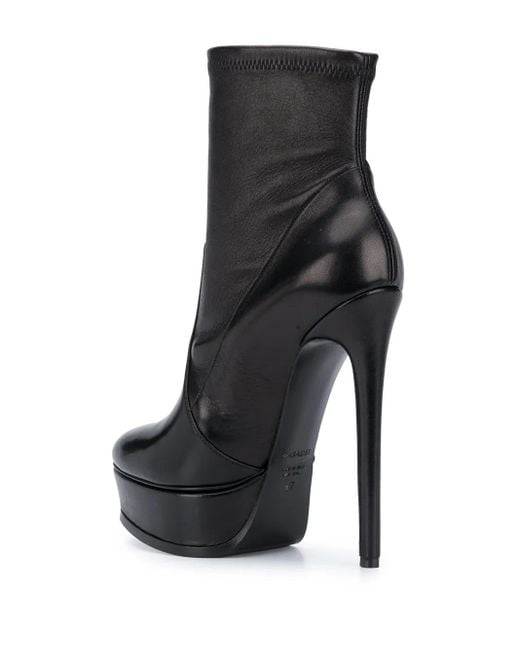 Casadei Black Platform Ankle Boots