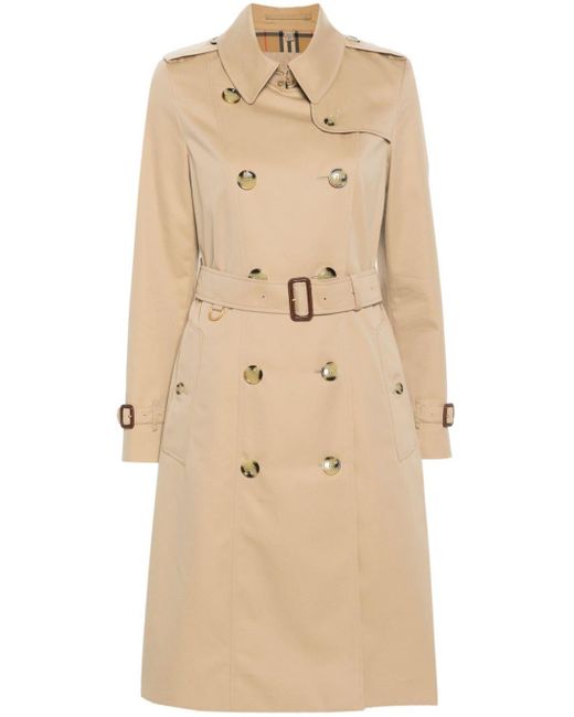 Trench Chelsea Heritage lungo di Burberry in Natural