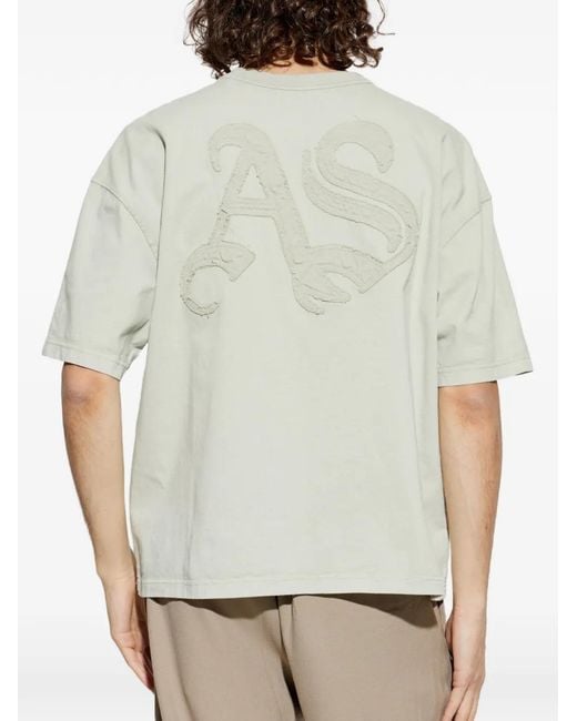 AllSaints White T-Shirt En Coton À Patch Logo for men