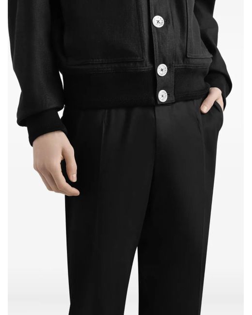 Dolce & Gabbana Black Gabardine Trousers for men