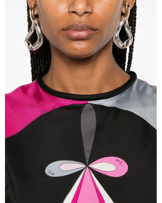 Emilio Pucci Pink Patterned Mini Dress