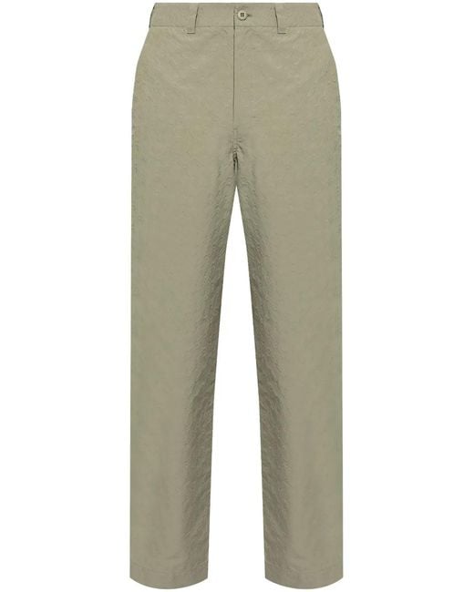 Givenchy Green Monogram-Embossed Trousers for men