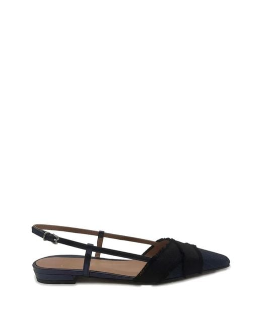Roberto Festa White Slingback-Strap Flat Pumps