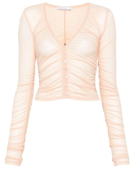 Patrizia Pepe メッシュ Tシャツ Natural