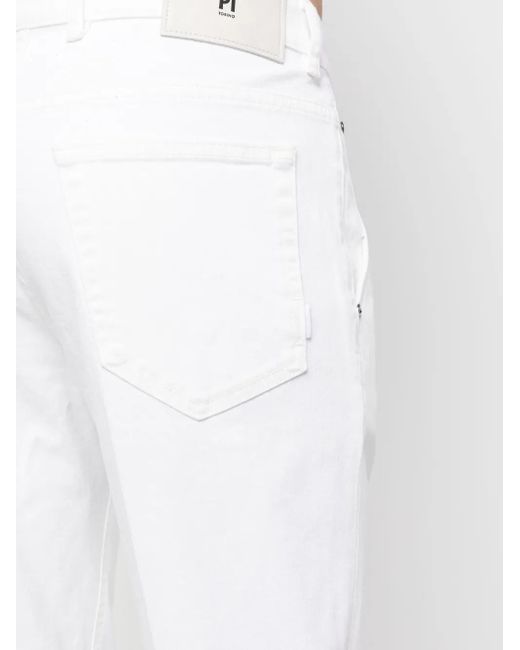 PT Torino White Straight-Leg Jeans for men