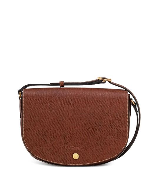 Longchamp エピュレ レザーショルダーバッグ M Brown