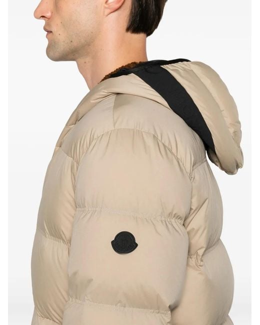 Moncler Natural Logo-Patch Padded Jacket for men