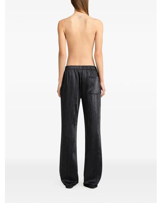 Courreges Black Body Illusion En Satin Froissé