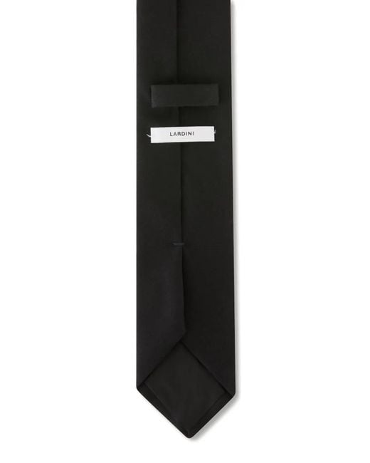 Lardini Black Flannel Tie for men
