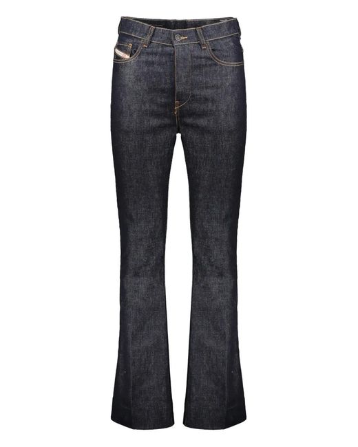 DIESEL Blue Five-Pocket Flared Jeans for men